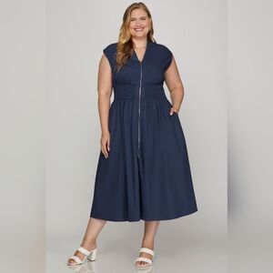 She and Sky Navy Maxi Dress
